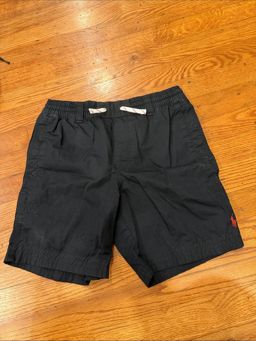 size 10/12 boys polo Ralph Lauren Black Kids Drawstring Shorts use very good